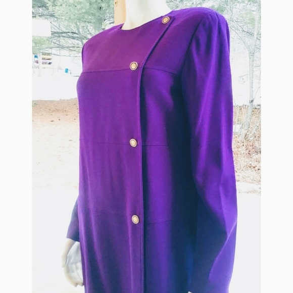 Evan Picone Long Sleeves Purple Shift Dress, 8 NWT ✔️ - Picture 4 of 10